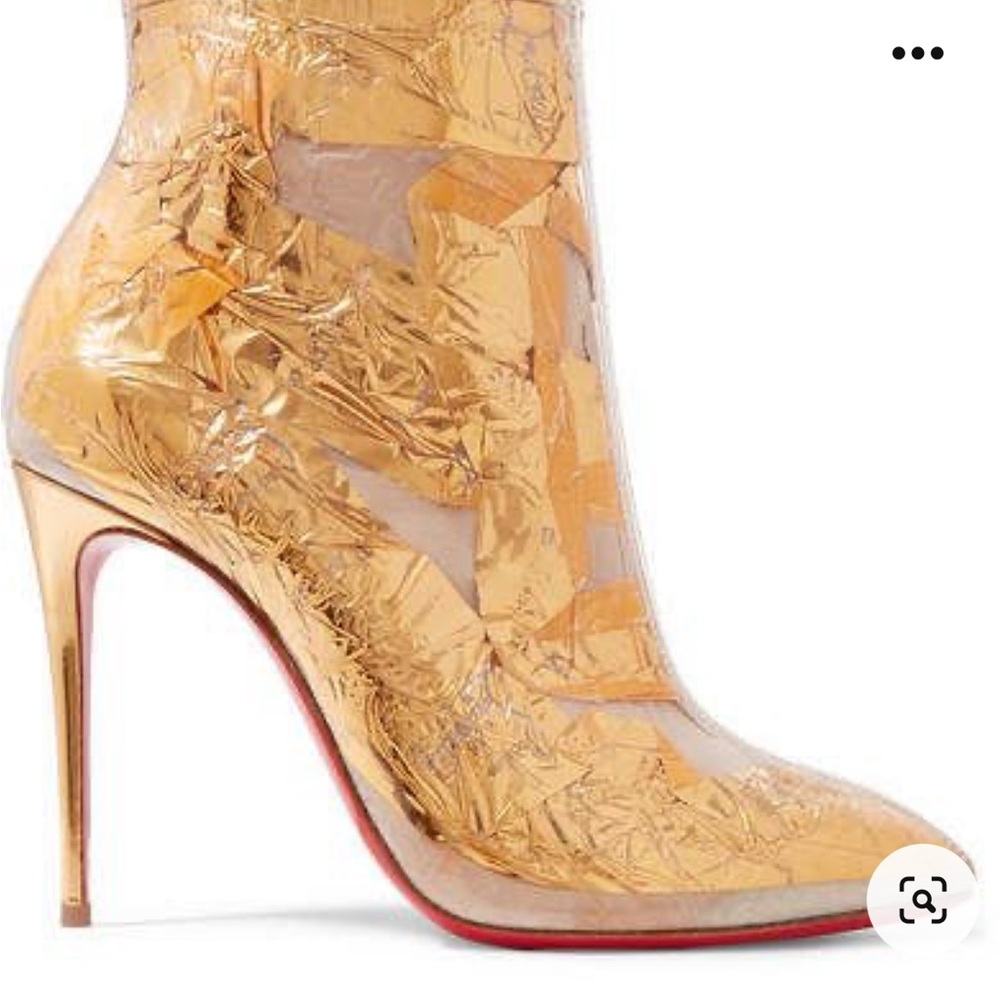 Brand New Womens Size EU 40.5 Gold Christian Louboutin Shoe Boots